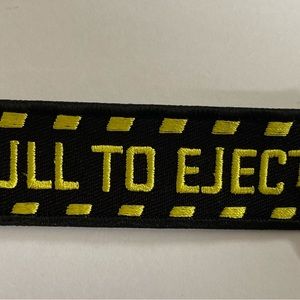 Military Aircraft Pull To Eject Key Chain Tag NEW